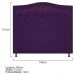 Cabeceira Estofada Yasmim 140 cm Casal Suede Roxo - Amarena Móveis