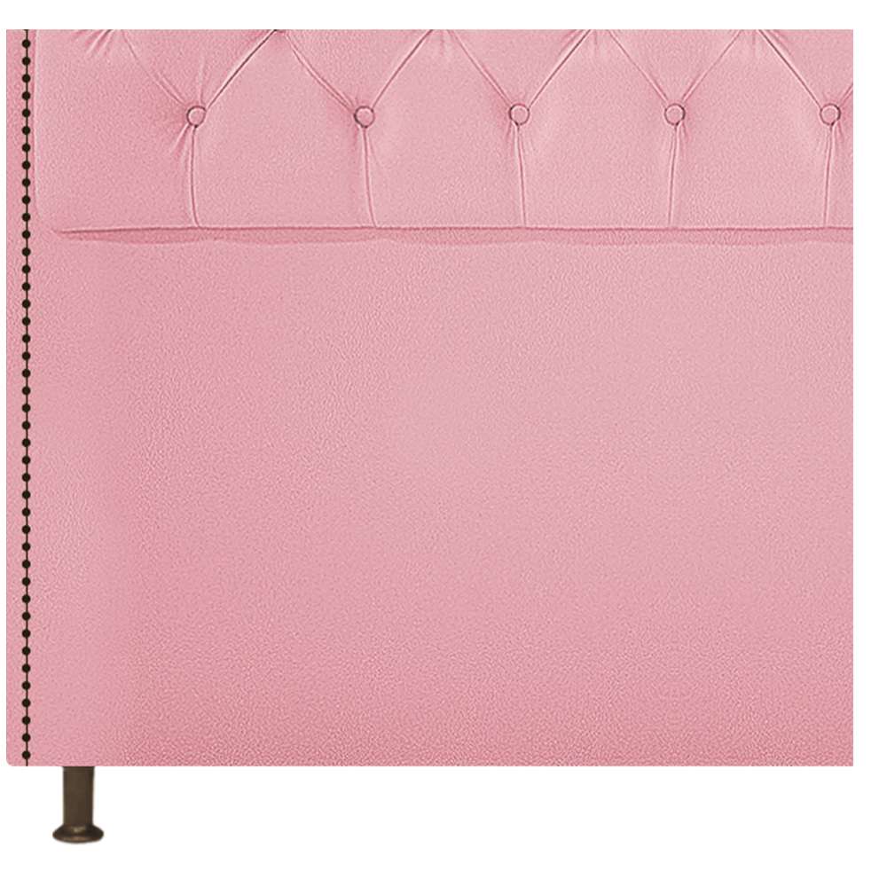 Cabeceira Estofada Yasmim 160 cm Queen Size Suede Rosa Bebê - Amarena Móveis