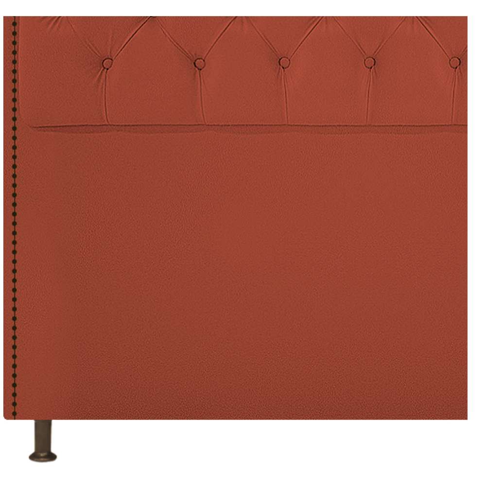 Cabeceira Estofada Yasmim 160 cm Queen Size Suede Terracota - Amarena Móveis