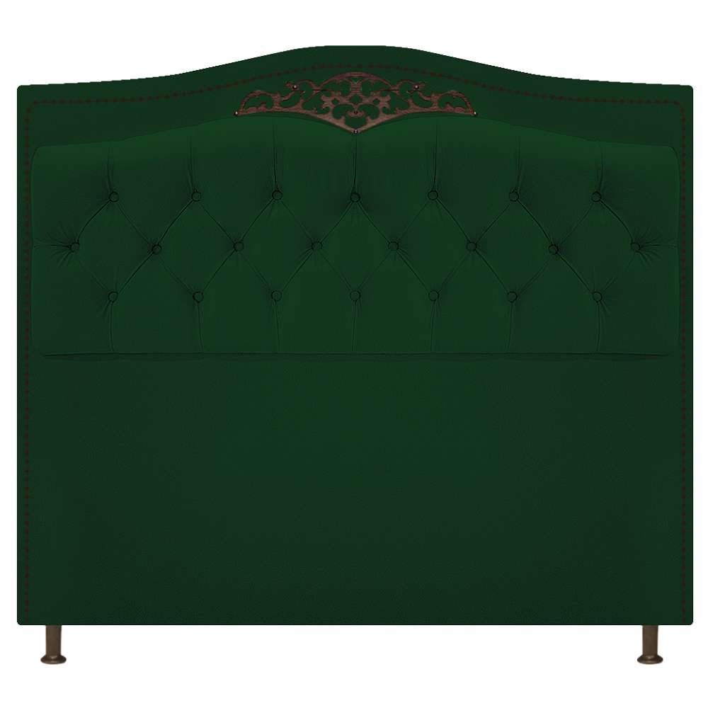 Cabeceira Estofada Yasmim 160 cm Queen Size Suede Verde - Amarena Móveis