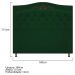 Cabeceira Estofada Yasmim 160 cm Queen Size Suede Verde - Amarena Móveis