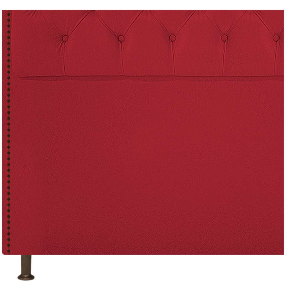 Cabeceira Estofada Yasmim 160 cm Queen Size Suede Vermelho - Amarena Móveis