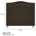 Cabeceira Estofada Yasmim 195 cm King Size Corano Marrom - Amarena Móveis