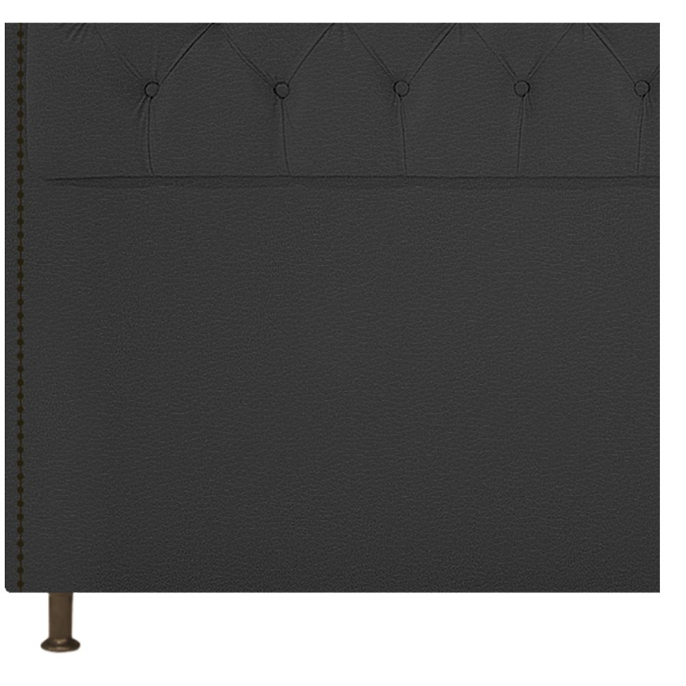 Cabeceira Estofada Yasmim 195 cm King Size Corano Preto - Amarena Móveis