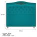 Cabeceira Estofada Yasmim 195 cm King Size Suede Azul Turquesa - Amarena Móveis