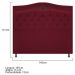 Cabeceira Estofada Yasmim 195 cm King Size Suede Bordô - Amarena Móveis