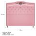 Cabeceira Estofada Yasmim 195 cm King Size Suede Rosa Bebê - Amarena Móveis