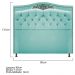 Cabeceira Estofada Yasmim 90 cm Solteiro Suede Azul Tiffany - Amarena Móveis