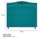 Cabeceira Estofada Yasmim 90 cm Solteiro Suede Azul Turquesa - Amarena Móveis