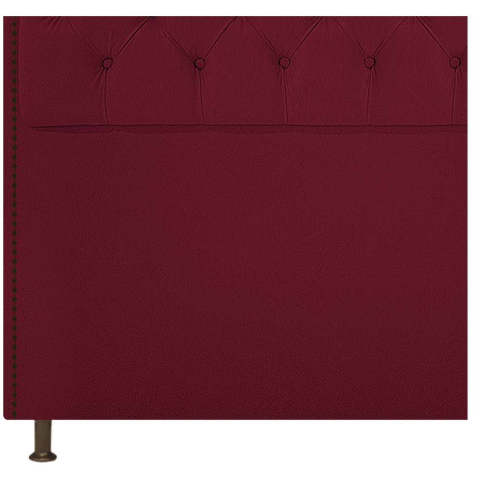 Cabeceira Estofada Yasmim 90 cm Solteiro Suede Bordô - Amarena Móveis