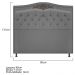 Cabeceira Estofada Yasmim 90 cm Solteiro Suede Cinza - Amarena Móveis