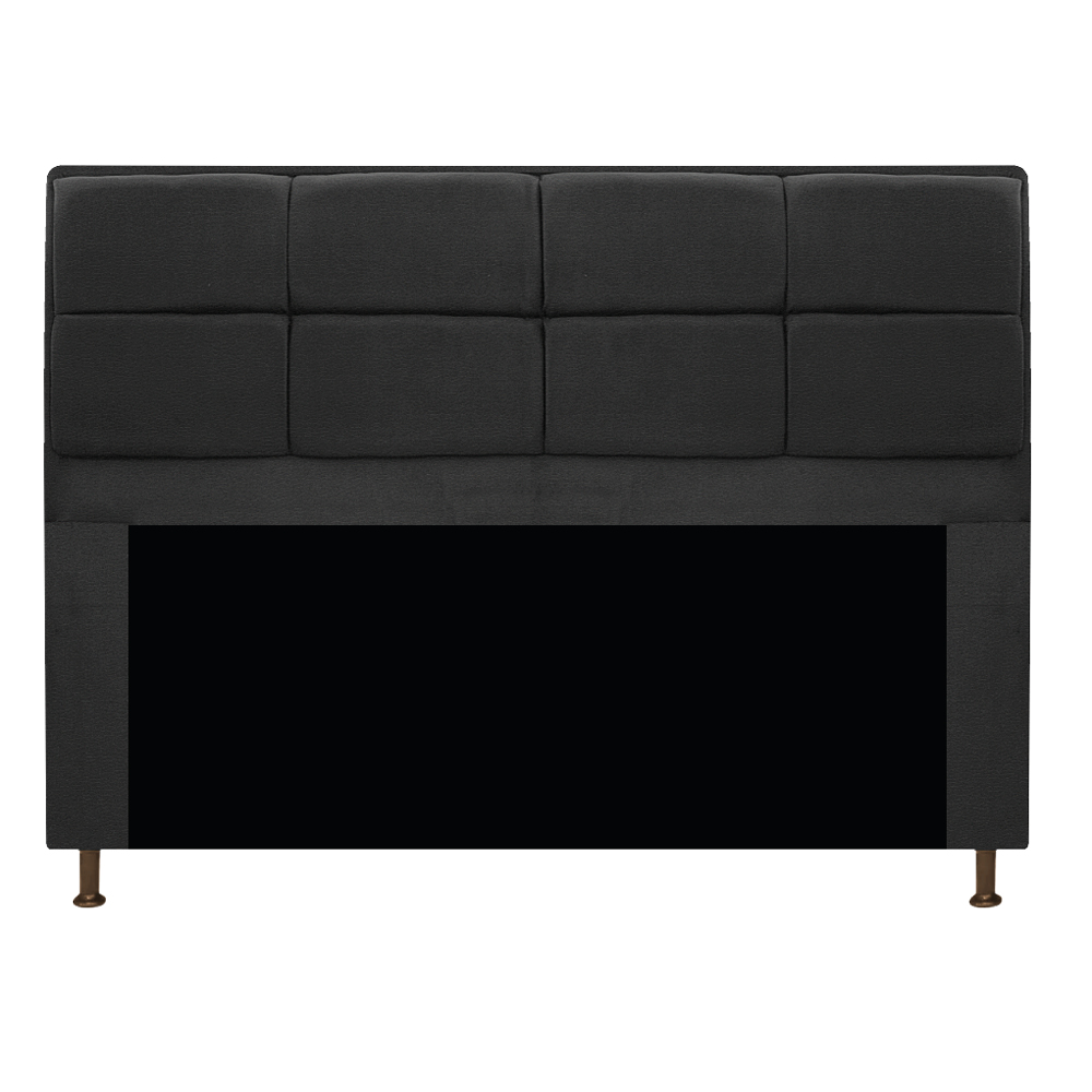 Cabeceira Munique 140 cm Casal Corano Preto - Amarena Móveis