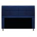Cabeceira Munique 140 cm Casal Suede Azul Marinho - Amarena Móveis