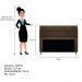 Cabeceira Munique 140 cm Casal Suede Marrom - Amarena Móveis