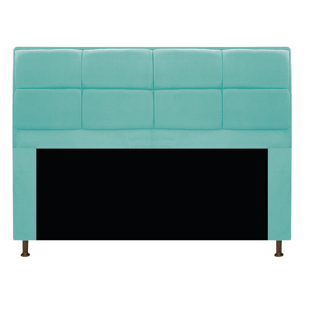 Cabeceira Munique 160 cm Queen Size Suede Azul Tiffany - Amarena Móveis