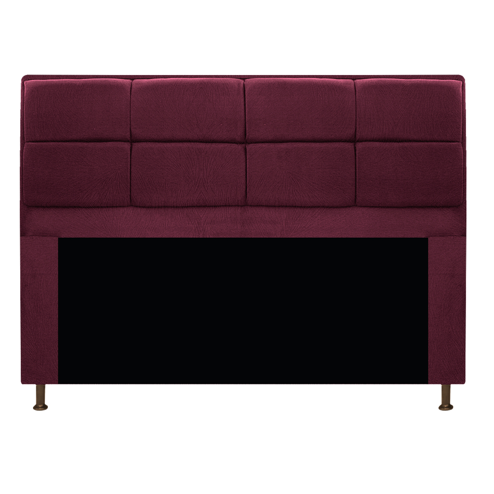 Cabeceira Munique 160 cm Queen Size Suede Bordô - Amarena Móveis