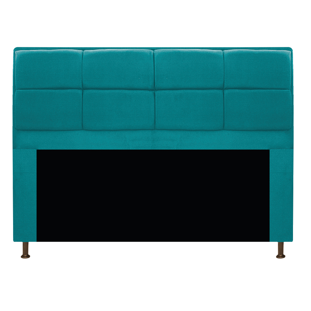 Cabeceira Munique 195 cm King Size Suede Azul Turquesa - Amarena Móveis