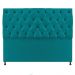 Cabeceira Sofia 140 cm Casal Suede Azul Turquesa - Amarena Móveis