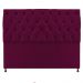 Cabeceira Sofia 140 cm Casal Suede Bordô - Amarena Móveis