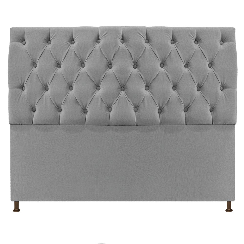 Cabeceira Sofia 140 cm Casal Suede Cinza - Amarena Móveis
