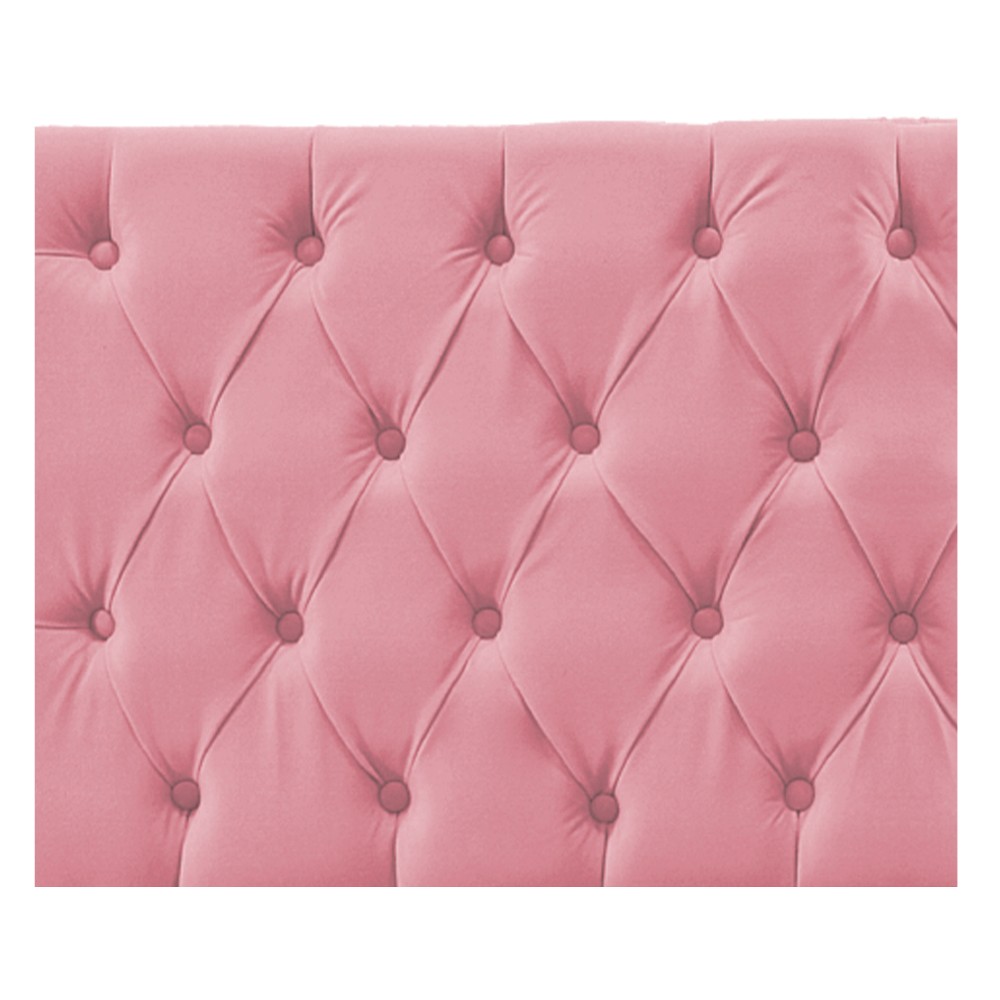 Cabeceira Sofia 140 cm Casal Suede Rosa Bebê - Amarena Móveis