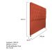 Cabeceira Sofia 140 cm Casal Suede Terracota - Amarena Móveis