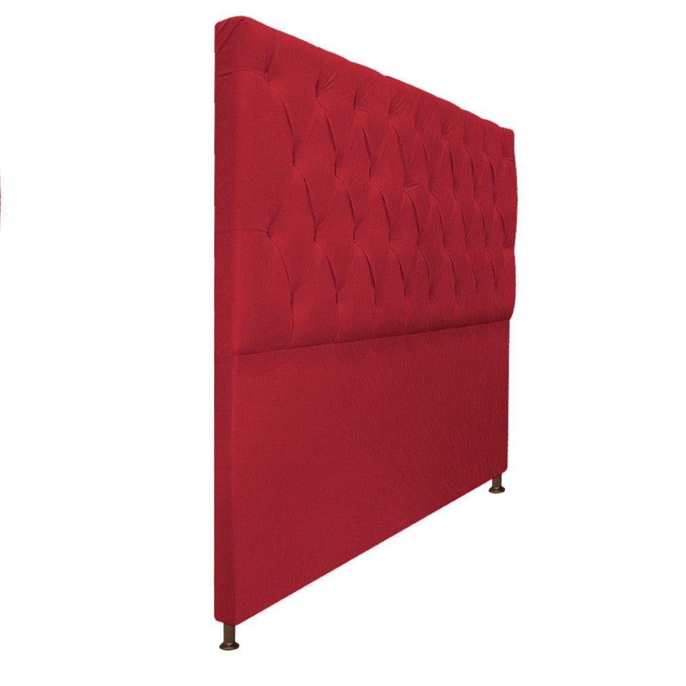 Cabeceira Sofia 140 cm Casal Suede Vermelho - Amarena Móveis