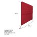 Cabeceira Sofia 140 cm Casal Suede Vermelho - Amarena Móveis