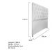 Cabeceira Sofia 160 cm Queen Size Suede Branco - Amarena Móveis