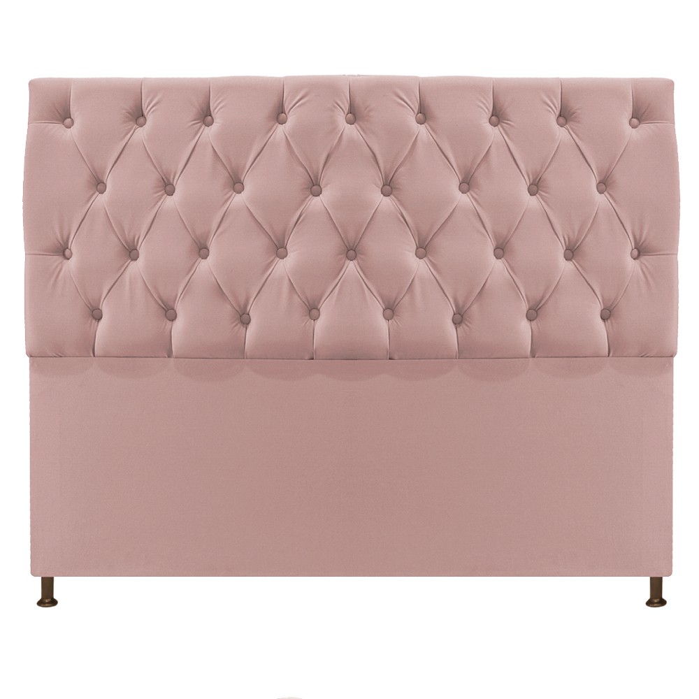 Cabeceira Sofia 160 cm Queen Size Suede Rosê - Amarena Móveis