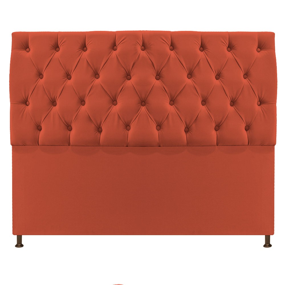 Cabeceira Sofia 160 cm Queen Size Suede Terracota - Amarena Móveis