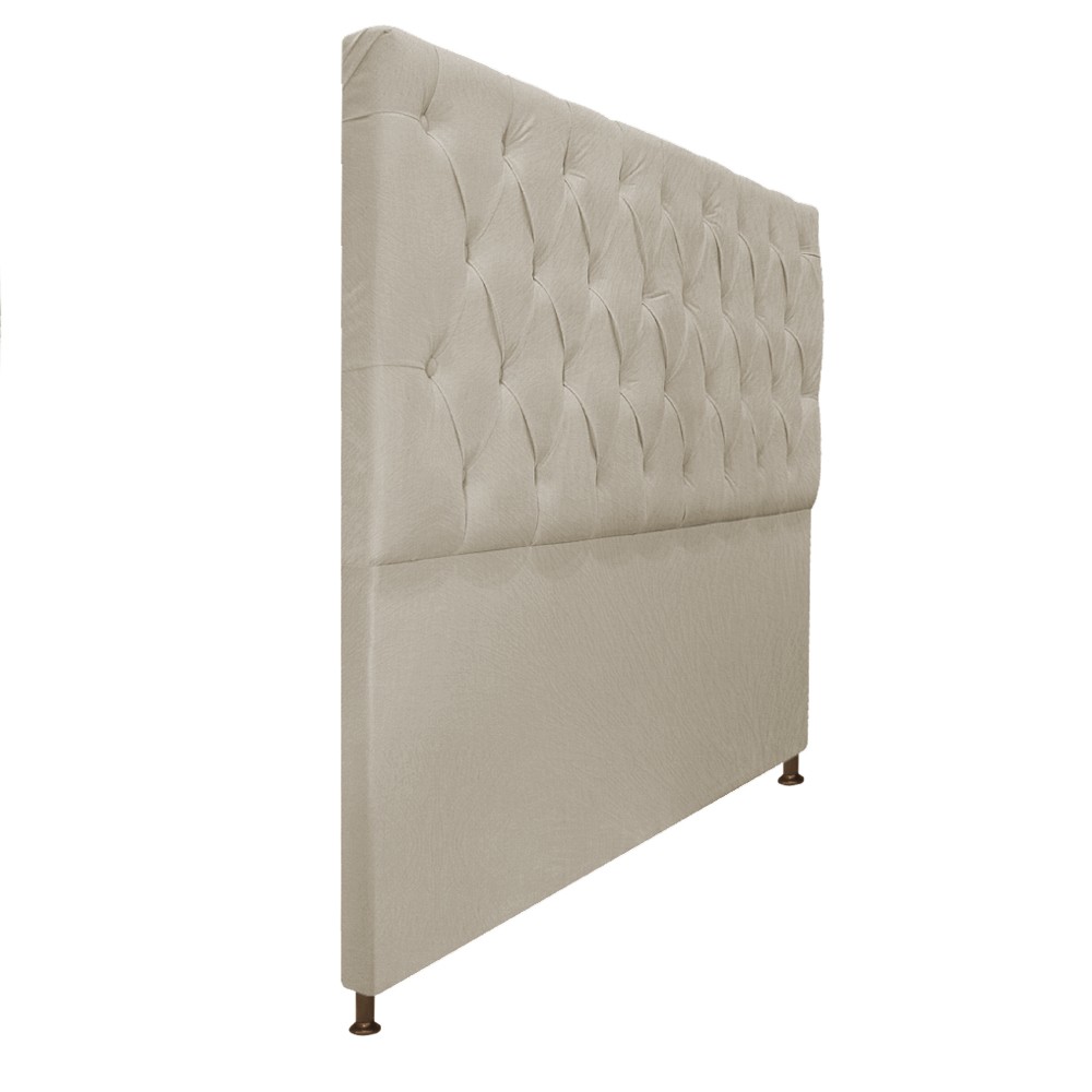 Cabeceira Sofia 195 cm King Size Suede Bege - Amarena Móveis