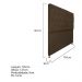 Cabeceira Sofia 195 cm King Size Suede Marrom - Amarena Móveis