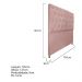 Cabeceira Sofia 195 cm King Size Suede Rosê - Amarena Móveis