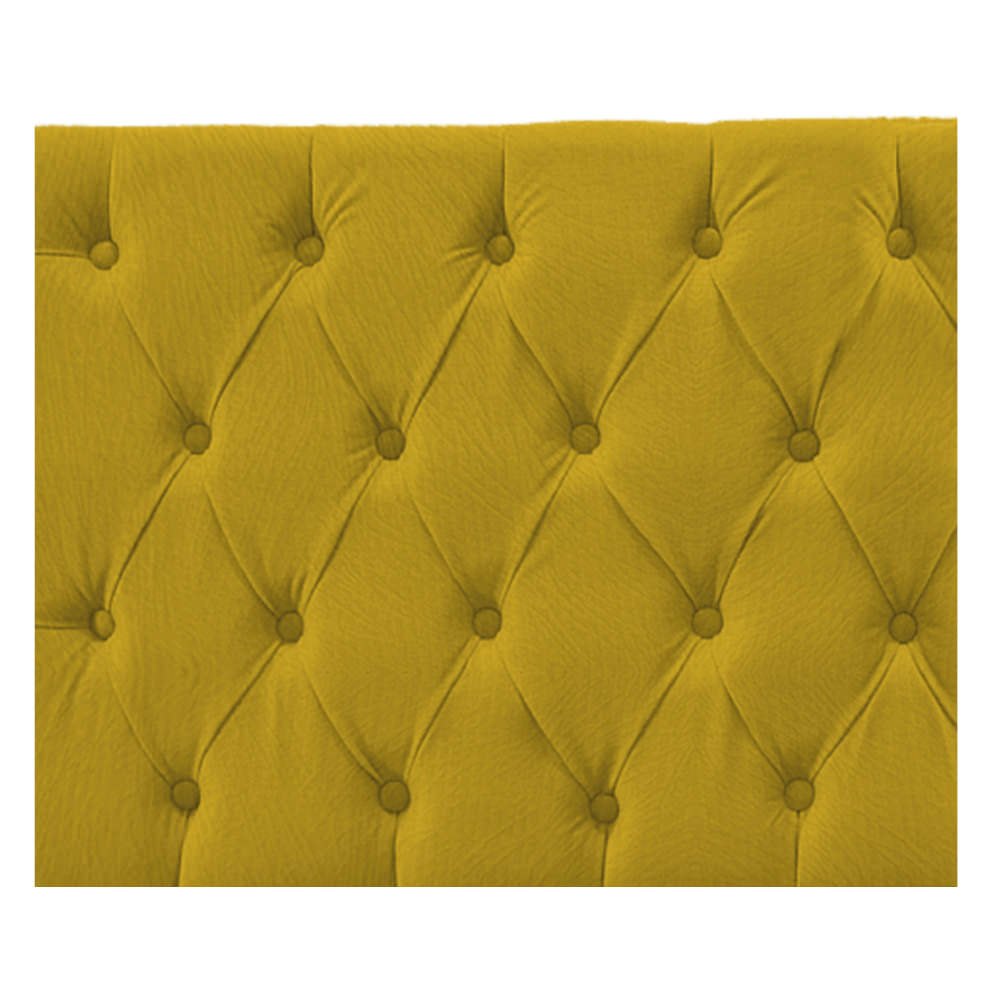 Cabeceira Sofia 90 cm Solteiro Suede Amarelo - Amarena Móveis