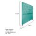 Cabeceira Sofia 90 cm Solteiro Suede Azul Tiffany - Amarena Móveis