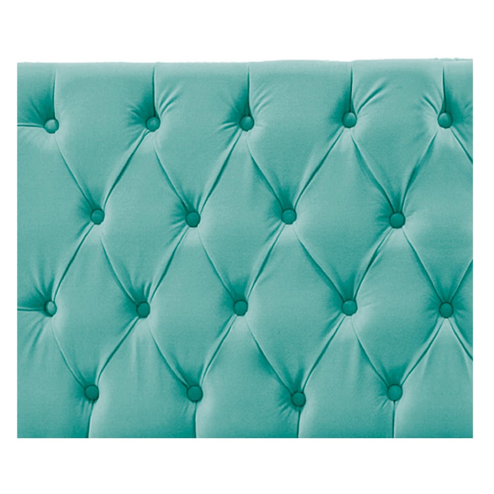 Cabeceira Sofia 90 cm Solteiro Suede Azul Tiffany - Amarena Móveis