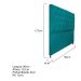 Cabeceira Sofia 90 cm Solteiro Suede Azul Turquesa - Amarena Móveis