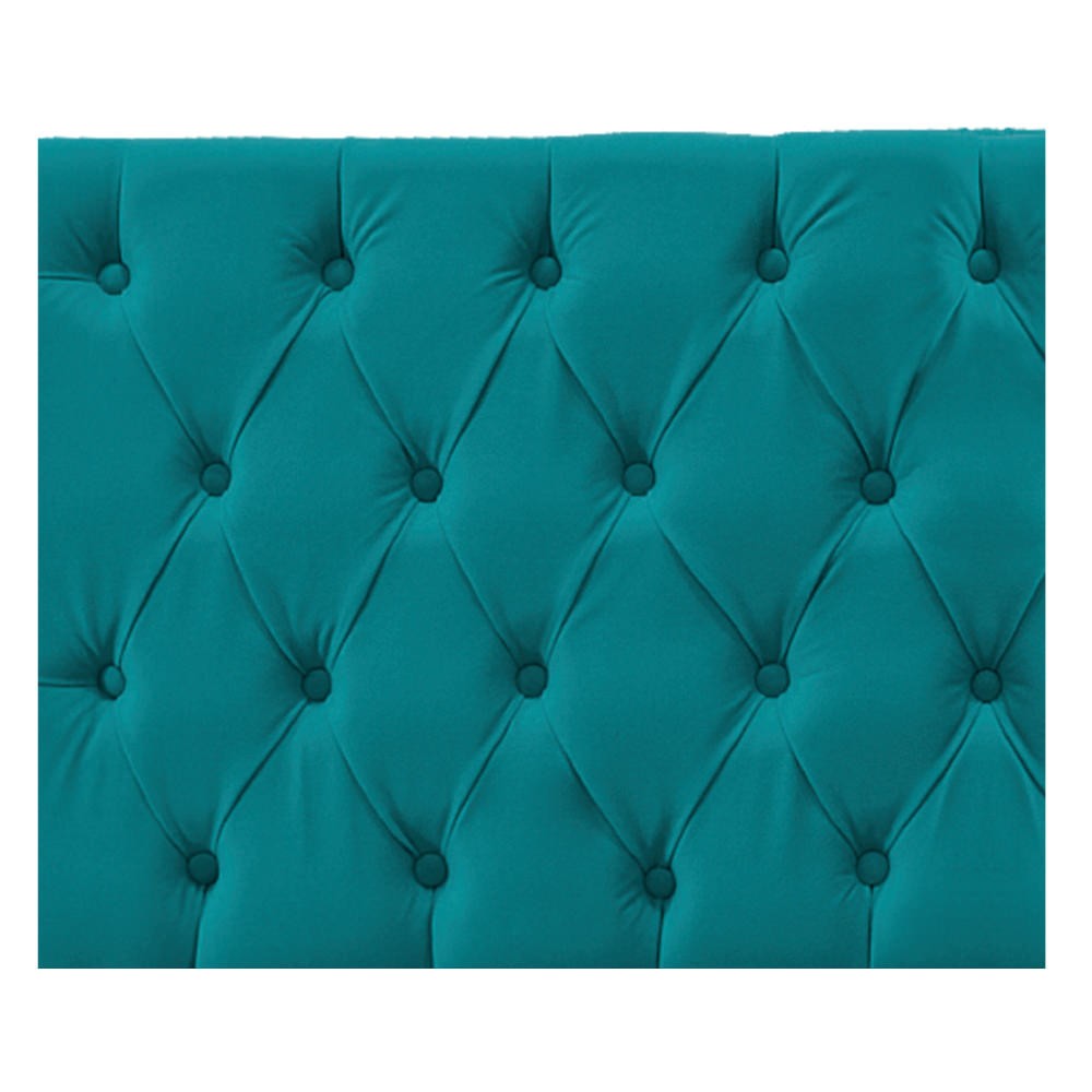 Cabeceira Sofia 90 cm Solteiro Suede Azul Turquesa - Amarena Móveis