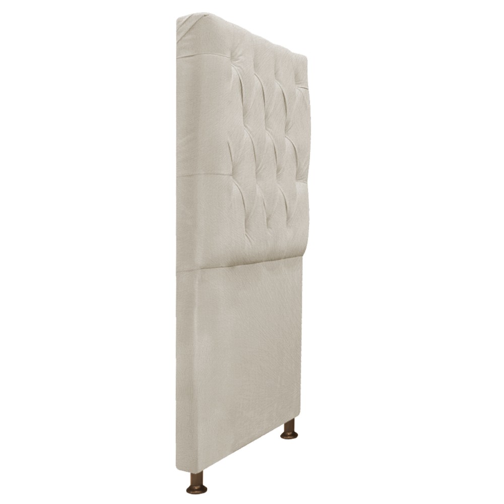 Cabeceira Sofia 90 cm Solteiro Suede Bege - Amarena Móveis