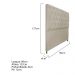 Cabeceira Sofia 90 cm Solteiro Suede Bege - Amarena Móveis