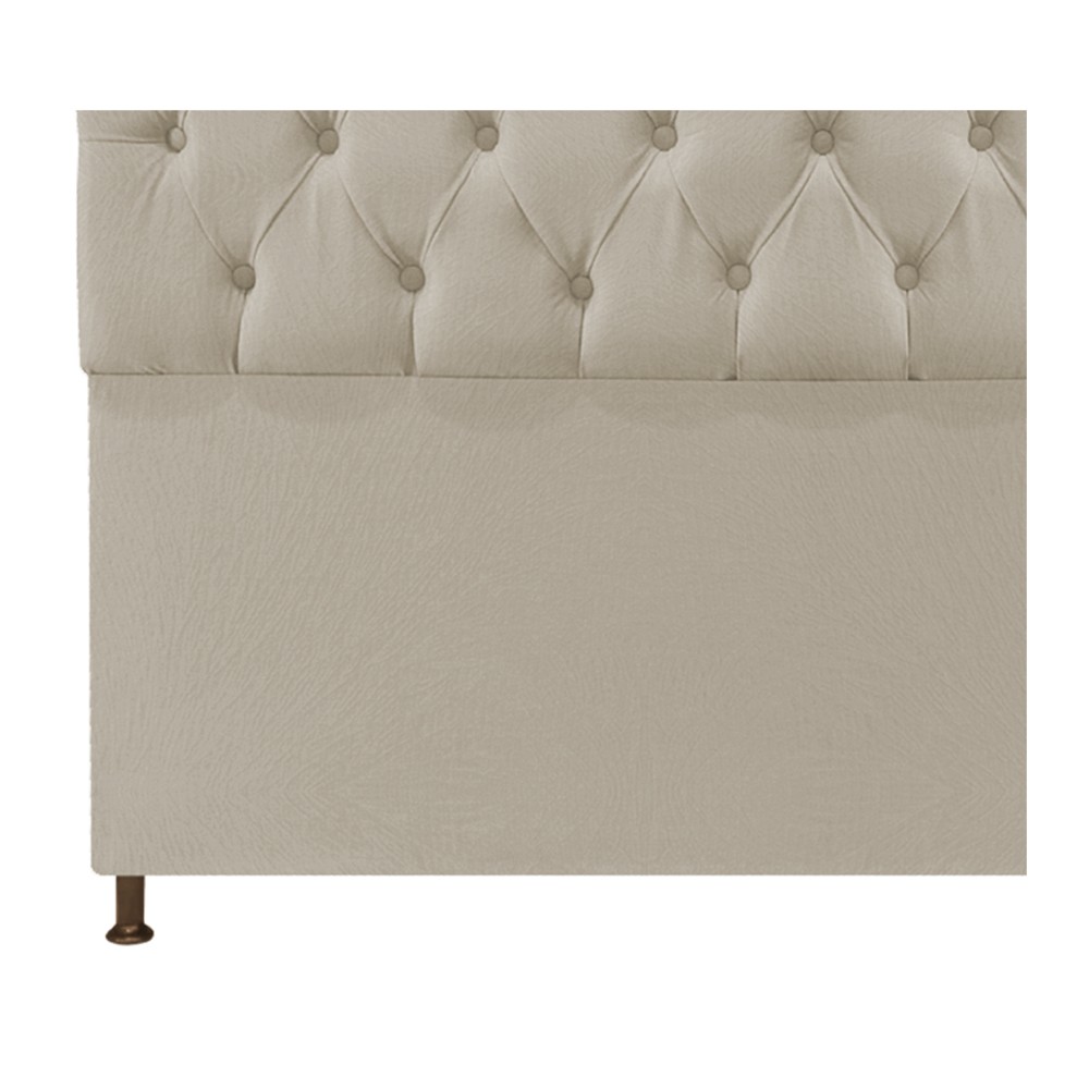 Cabeceira Sofia 90 cm Solteiro Suede Bege - Amarena Móveis