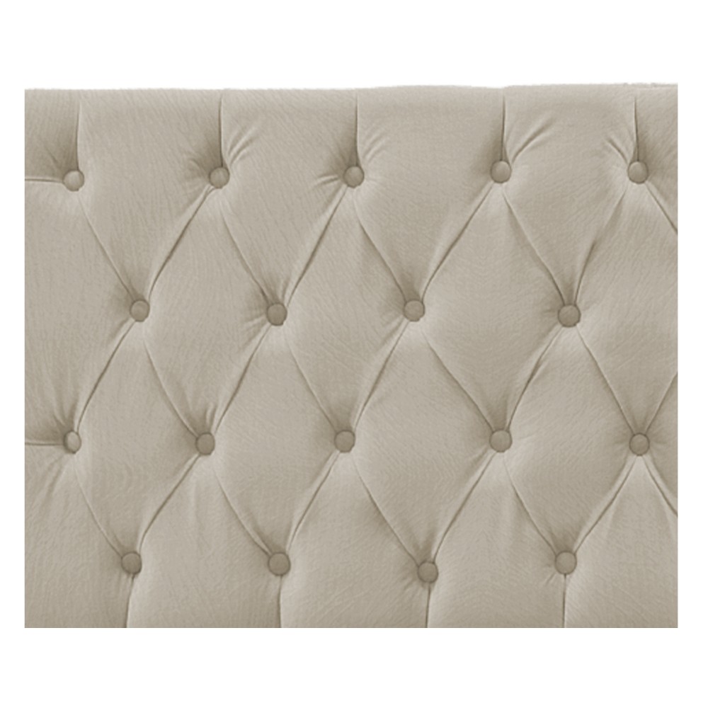 Cabeceira Sofia 90 cm Solteiro Suede Bege - Amarena Móveis