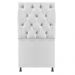 Cabeceira Sofia 90 cm Solteiro Suede Branco - Amarena Móveis