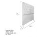 Cabeceira Sofia 90 cm Solteiro Suede Branco - Amarena Móveis
