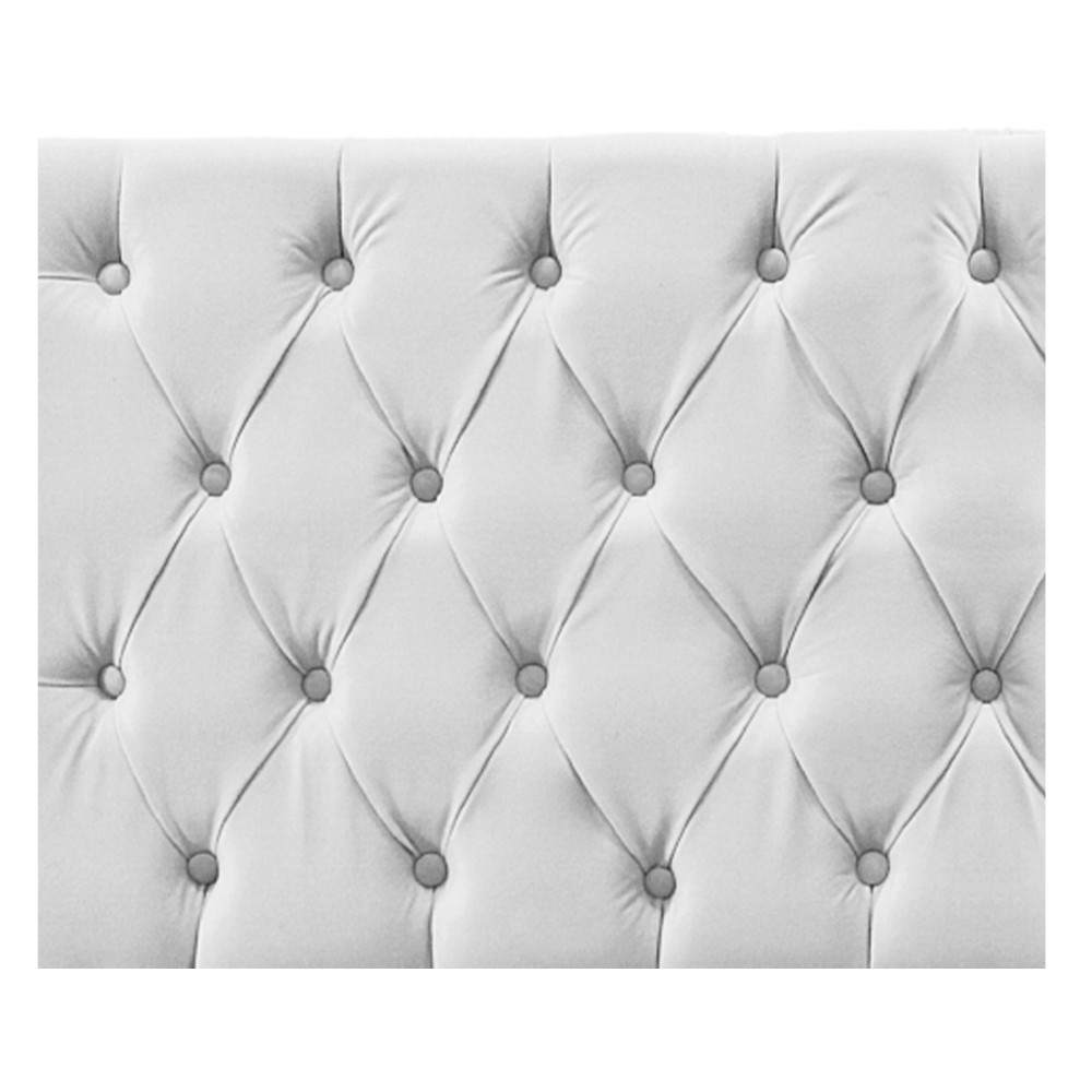 Cabeceira Sofia 90 cm Solteiro Suede Branco - Amarena Móveis