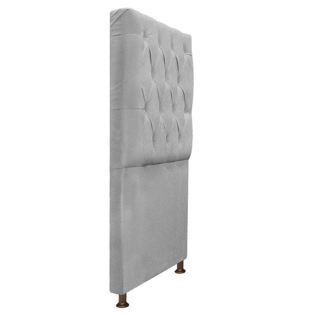 Cabeceira Sofia 90 cm Solteiro Suede Cinza - Amarena Móveis