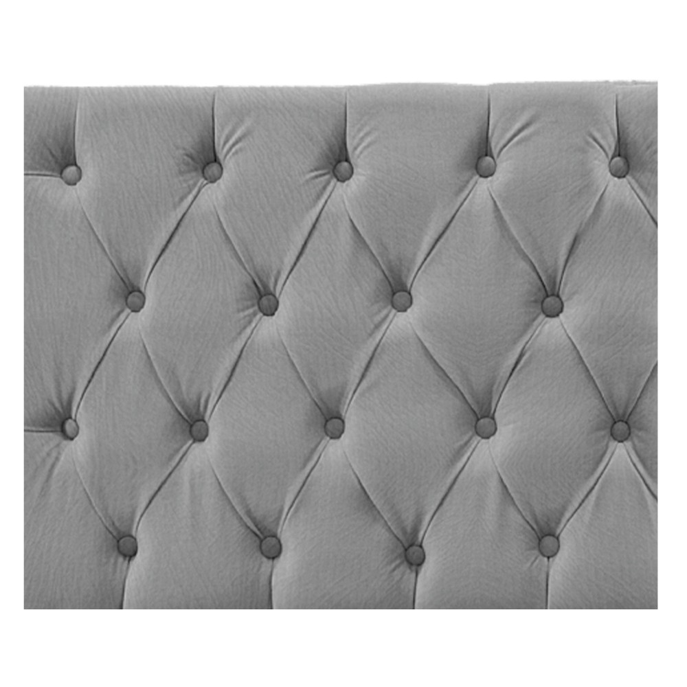Cabeceira Sofia 90 cm Solteiro Suede Cinza - Amarena Móveis