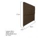 Cabeceira Sofia 90 cm Solteiro Suede Marrom - Amarena Móveis