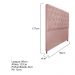 Cabeceira Sofia 90 cm Solteiro Suede Rosê - Amarena Móveis